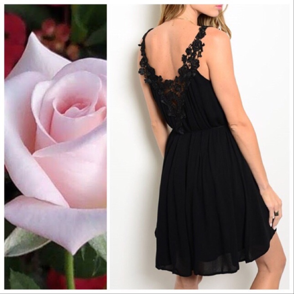 *LAST ONE* Little Black Boho Mini Dress - Picture 2 of 3